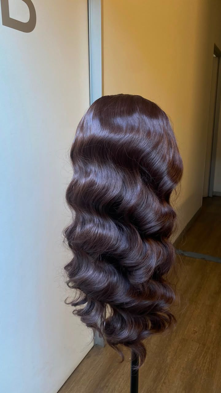 Chocolate brown body wave blended. 13*4